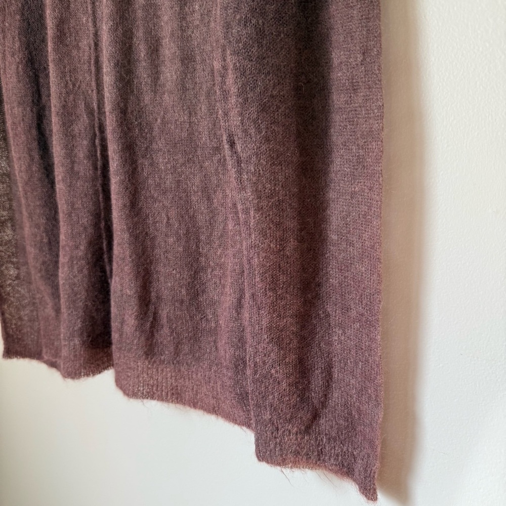 Ranger Cartel Mohair Wool Lightweight Knit Brown Hoodie Sweater - Picture 9 of 14